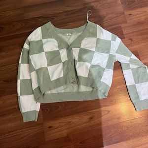 Garage checkered cardigan